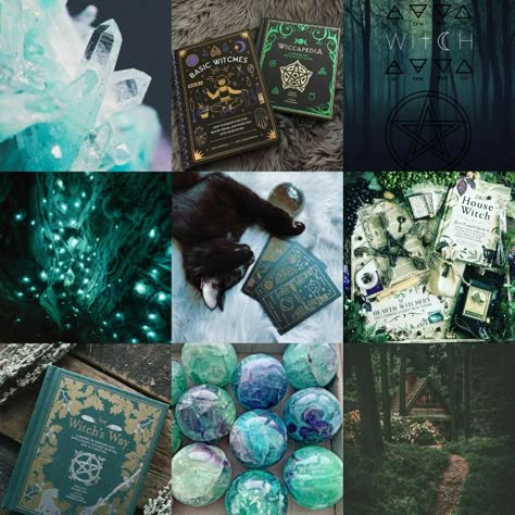 Aesthetic cat moodboard witchcore cyan teal turquoise witches cute Teal Mood Board, Cat Moodboard, Witchcore Aesthetic, Adopt Idea, Kids Mood, Aesthetic Cat, Mood Board Inspiration, Printable Scrapbook Paper, Teal Turquoise