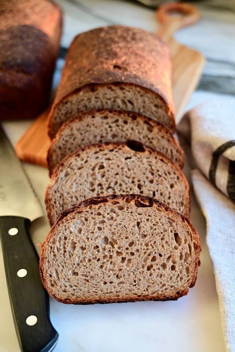 Recipes With Rye Flour, Dark Rye Bread Recipe, Toaster Recipes, Dark Rye Bread, Rye Sourdough Starter, Sourdough Rye Bread, Sourdough Rye, Rye Bread Recipes, Recipes With Yeast