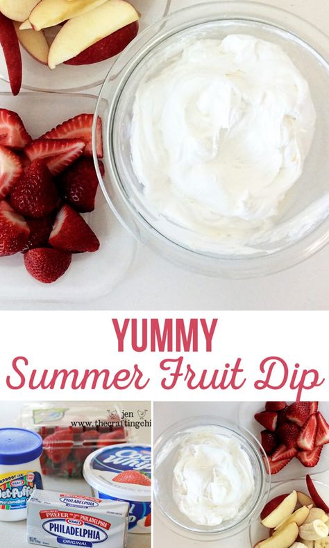 Easy Summer Fruit Dip Summer Fruit Dip, Marshmallow Dip For Fruit, Cool Whip Fruit Dip, Strawberry Fruit Dips, Pizza Fruit, Easy Fruit Dip, Cream Cheese Fruit Dip, Fruit Dips, Pizza Sugar Cookie