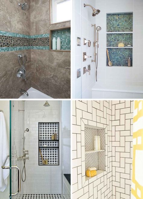 Bathroom Niche Design, Bath Niche, Bathroom Niche Ideas, Tile Shower Shelf, Shower Niche Ideas, Niche Shelves, Tile Shower Niche, Bathroom Niche, Niche Ideas