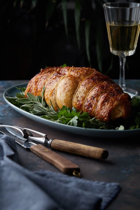 Roasted Turkey Breast Roulade With Cranberry Herb Stuffing | Olive & Mango Turkey Breast Roulade, Thanksgiving Side Recipes, Rolled Turkey Breast, Rolled Turkey, Turkey Sandwich Thanksgiving, Maple Roasted Carrots, Grilled Peach Salad, Herb Roasted Turkey, Best Thanksgiving Side Dishes