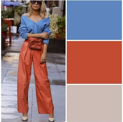 2 Colour Combinations Dress, Orange Complimentary Colors Outfit, Color Blocking Outfits Casual, Color Matching Clothes Women, Nice Dinner Outfits, Outfits Over 40, Linen Dress Pattern, Colour Blocking Fashion, Pool Party Outfits