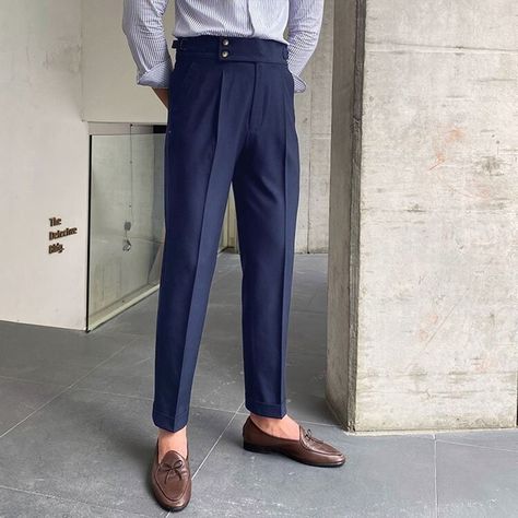 Men's British Style, Fashion Men Casual, Party Outfit Men, Military Pants, Jumpsuit Men, Vintage Trousers, Business Pants, England Fashion, Denim Trousers