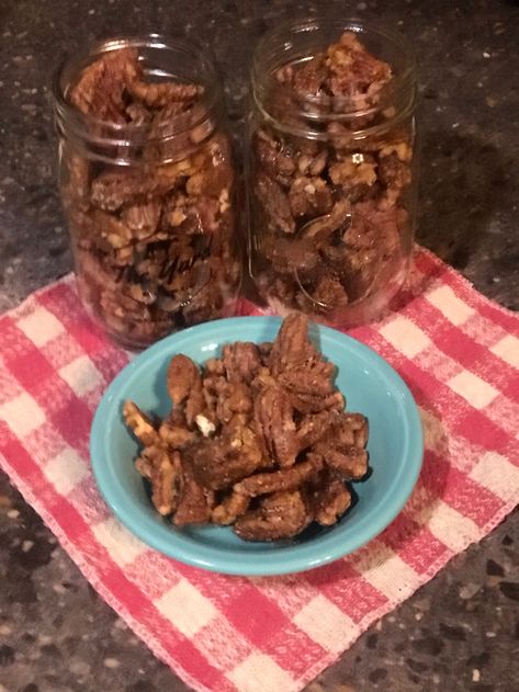 Sugar Free Candied Pecans – Christie's Heart Stevia Candy Recipes, Caramelized Pecans, Gluten Free Bread Crumbs, Nut Recipes, Candied Pecans, Mushroom Chicken, Gluten Free Bread, Cream Of Chicken, Mushroom Soup