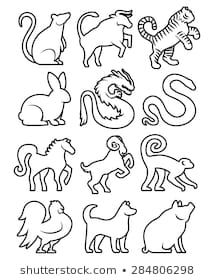 Vector Set Of Stylized Chinese Zodiac Signs 12 Chinese Zodiac Signs, East Meets West, Chinese Zodiac Signs, Year Of The Snake, Zodiac Art, Lunar New Year, Chinese Zodiac, Aesthetic Iphone Wallpaper, Royalty Free Photos