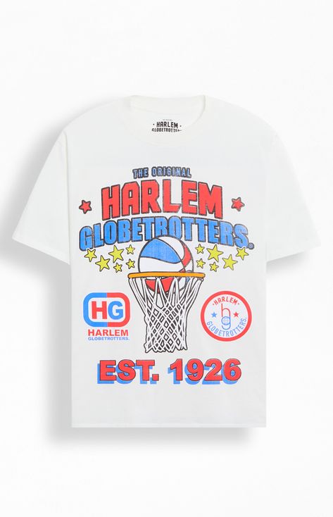 The Original Harlem Globetrotters T-Shirt Coach Outfits, School Shirt Designs, Slim Fit Cargo Pants, Sports Tshirt Designs, Harlem Globetrotters, Pacsun Mens, Retro Graphic Tees, Slogan Tshirt, Basketball Shirts