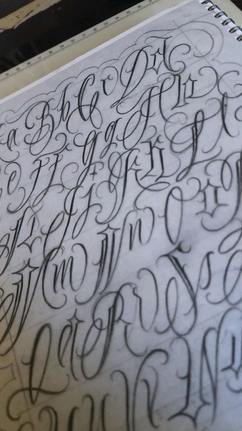 Tattoo Lettering Alphabets in 2022 | Graffiti lettering, Hand lettering tutorial, Tattoo lettering Tattoo Lettering Styles Alphabet, Cursive Letters Fancy, Chicano Tattoos Lettering, Fancy Cursive Fonts, Graffiti Alphabet Styles, Tattoo Lettering Alphabet, Tattoo Fonts Alphabet, Graffiti Lettering Alphabet, Tattoo Fonts Cursive