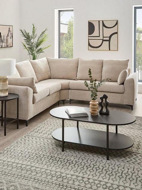 Very Home Barcelona Corner Group | very.co.uk Corner Sofa Living Room, Sofas Living Room, Small Corner Sofa, Corner Sofas, Living Room Sofa Design, Small Corner, Sofa Living Room, Sofa Living, Take A Seat