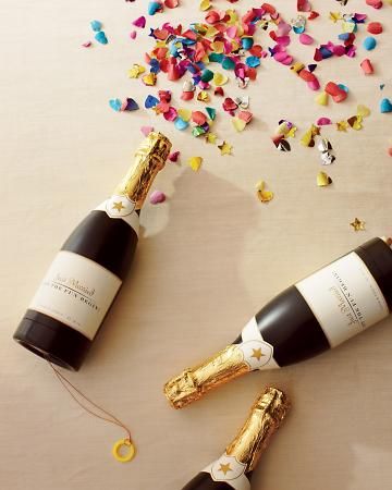 Champagne Confetti Cannons Confetti Sprinkles, Quinceanera Party, Martha Stewart Weddings, Party Entertainment, Wedding Desserts, Eve Parties, New Years Eve Party, New Years Party, Lets Celebrate