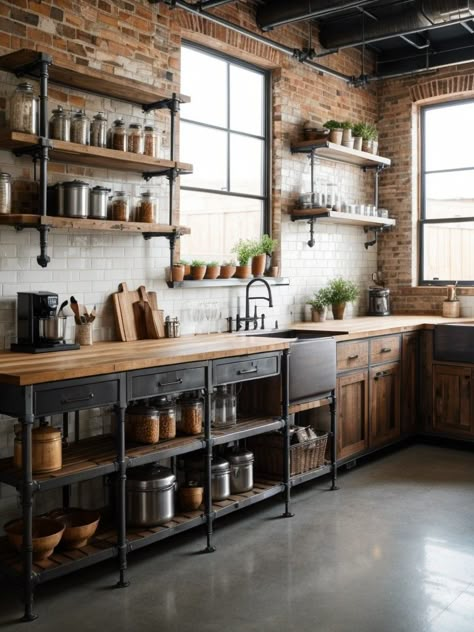 Revamp Your Kitchen: Contemporary Ideas for a Stylish and Functional Space | aulivin.com Japandi Dining Room, Japandi Dining, Industrial Kitchen Design, Kitchen Contemporary, Loft Kitchen, Industrial Style Kitchen, Industrial Style Decor, Patio Furniture Ideas, Contemporary Kitchen Design