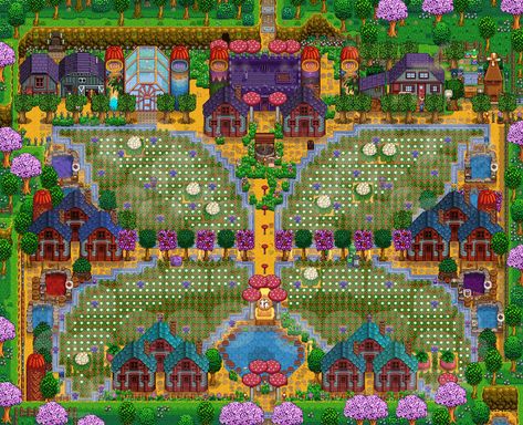 Year 14 – butterfly symmetry obsession is getting out of control by jele77 Butterfly Symmetry, Stardew Valley Farm, Stardew Farms, Butterfly Farm, Stardew Valley Layout, Stardew Valley Tips, Stardew Valley Farms, Valley Game, F Video