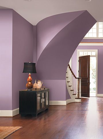 Light purple paint color. Bedroom Paint Colors Purple, Purple Wall Color, Light Purple Wall, Purple Wall Paint, Lavender Shades, Purple Paint Colors, Guest Bedroom Remodel, Kids Bedroom Remodel, Bedroom Purple