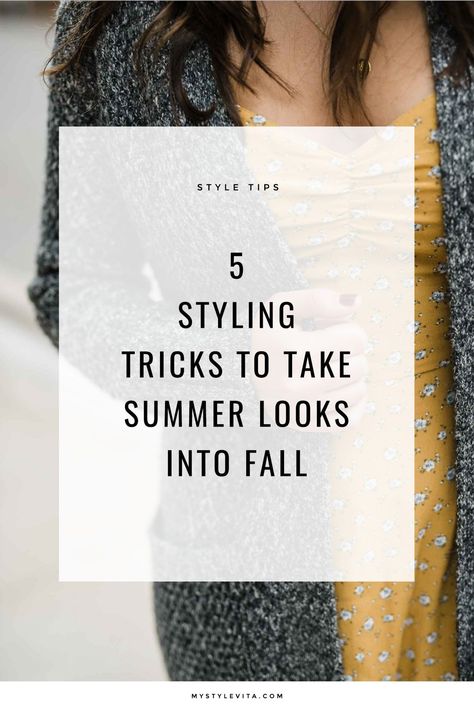 5 Tricks To Take Summer Outfits Into Fall - #fallfashion #ootd #fashiontips #styletips #outfitideas summer to fall outfit ideas - My Style Vita @mystylevita Transition Summer Dresses To Fall, Summer Transition To Fall Outfits, Transition Summer To Fall Outfits, Transition Outfits Summer To Fall, Summer Transition Outfits, Summer To Fall Transition Outfits, Fall Sandals, Summer Autumn Outfit, Sundress Outfit