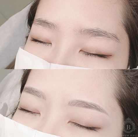 Korean Microblading Eyebrows, Korean Brows, Japanese Eyebrows, Asian Eyebrows, Brow Tattoo, Simple Tattoo Designs, Eye Brow, Microblading Eyebrows, Try Harder