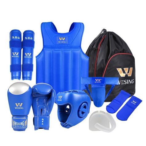 Wesing Sanda Gear Set for Men Women 8 Pcs Boxing MMA Protector Gears Sanda Competition Training Equipment - AliExpress 201768104 Wushu Sanda, Martial Arts Gear, Martial Arts Equipment, Mma Gear, Mma Training, Mouth Guard, Training Equipment, Boxing Gloves, Smart Shopping