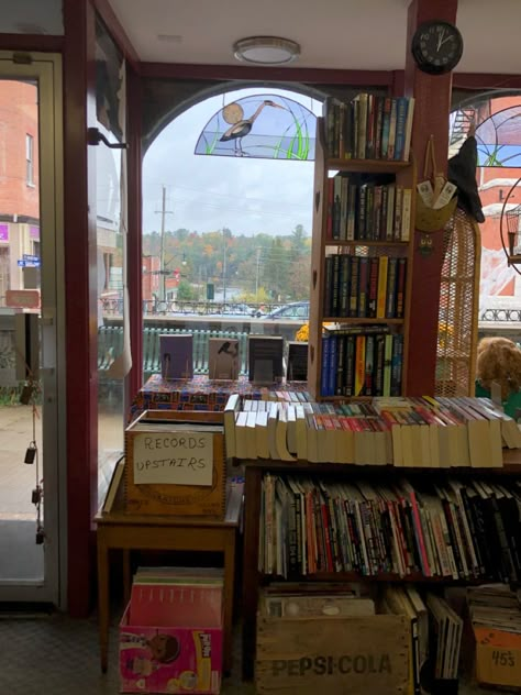 Rainy Day Bookstore Aesthetic, Rainy Library, Autumn Bookstore, Book Stacks Aesthetic, Reading Autumn, Corner Library, Wasted Potential, London Clothes, Bookstore Aesthetic