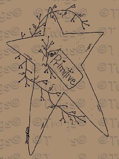 Free Printable Primitive Star Patterns Free Primitive Patterns, Primitive Sewing Patterns, Primitive Embroidery Patterns, Primitive Stitchery Patterns, Primitive Stitching, Primitive Embroidery, Primitive Star, Primitive Stitchery, Patterns Printable