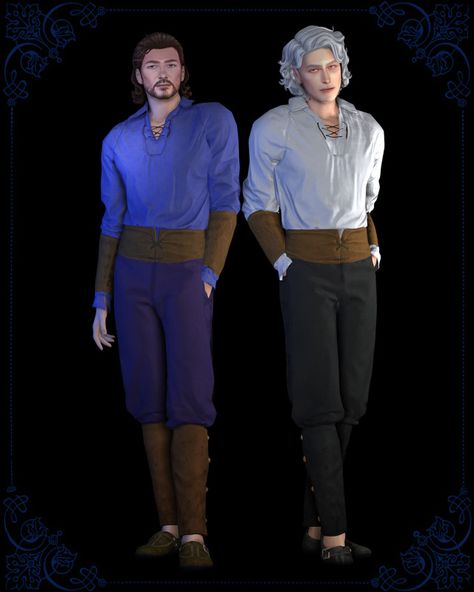 Male citizen Medieval Clothing Male, Los Sims 4 Mods, Medieval Outfit, Sims 4 Male Clothes, Sims Medieval, Warrior Outfit, Medieval Clothes, Old Outfits, Sims4 Clothes