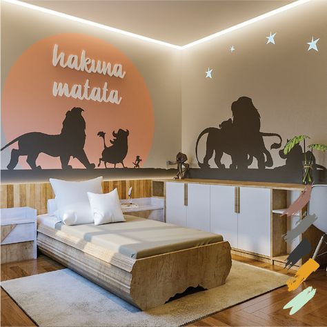 Lion King Room Ideas Kids, Lion King Bedroom, Lion King Room, Disney Kids Rooms, Lion King Nursery, King Room, Disney Room, Disney Room Decor, Disney Bedrooms