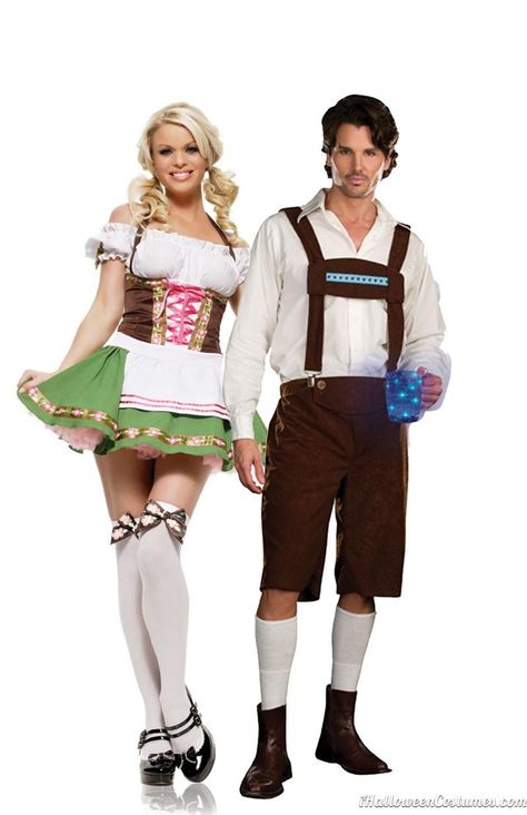 german lederhosen couples costume - Halloween Costumes 2013 German Halloween Costume, Couples Costumes Halloween, German Lederhosen, Beer Costume, Photo Couples, Beer Girl Costume, Funny Couple Costumes, Cute Couples Costumes, October Fest