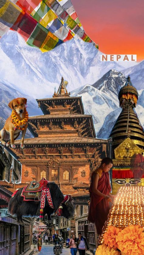 📍Kathmandu, Nepal 🇳🇵#nepal #kathmandu #everest #momos #southasia #momos #mountains #city #hindu #beauty #monkey #kukur #travel Nepal Aesthetic, Calming Backgrounds, Nepali Food, Tibet Travel, Nepal Kathmandu, Creative School Project Ideas, Desi Love, Nepal Travel, Instagram Graphic