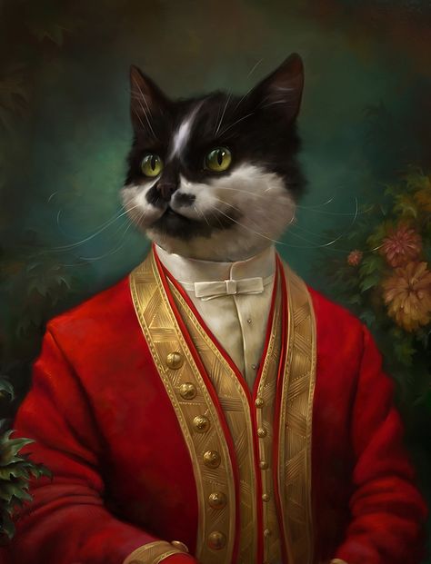 Imgur: The most awesome images on the Internet. / Gonna get these paintings so I can hang them in my hallway. :3 Pictures Animals, Cat Dressed Up, Galleria D'arte, Hermitage Museum, Fancy Cats, Cats Pictures, Cats In Art, Cat Dresses, Animal Portraits