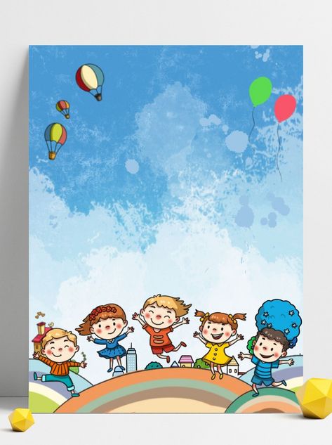 Painted Cartoon Childrens Day Poster Background Design#pikbest#Backgrounds#Others Childrens Day Poster, Childrens Day Poster Design, Balloon Sun, Hot Air Balloon Cartoon, Children's Day Poster, Sun Child, International Children's Day, Business Poster, Paper City