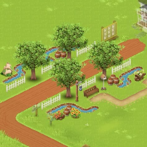 Best Hayday Farm Designs, Hayday Driveway Design, Hay Day Farm Layout Ideas, Cute Hay Day Farm Design, Hayday Layout Ideas Animals, Hayday Design Ideas, Hay Day Design Ideas, Cute Hayday Farms, Hayday Decoration Ideas