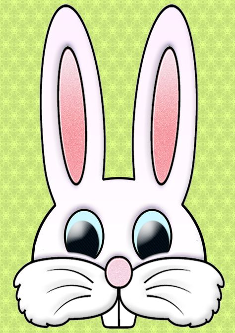 Easter+Bunny+Face+Cut+Out Printable Bunny Face, Bunny Eyes Template, Bunny Face Template Printable, Bunny Cutout Template, Bunny Eyes, Bunny Wreath Diy, Easter Bunny Cartoon, Rabbit Face, Face Cut Out