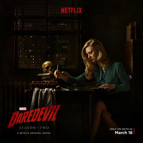 #Daredevil - Season 2, Character Poster of Karen Page Daredevil Tv Series, Daredevil 2015, Daredevil Season 2, John Bernthal, Karen Page, Daredevil Netflix, Deborah Ann Woll, Defenders Marvel, Marvel Netflix