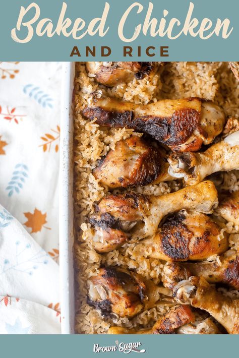 Looking for a delicious and easy dinner idea? Try our mouthwatering recipe for Baked Chicken Legs and Rice! 🍗🍚 It's a flavorful one-pot meal that's perfect for busy weeknights. Find out how to make it and enjoy a satisfying dinner tonight! #ChickenLegsAndRice #OnePotMeal #EasyDinnerRecipe Chicken Legs In The Oven With Rice, Chicken Leg And Rice Recipes, Chicken Legs And Rice Recipes, Baked Chicken Legs And Rice, Chicken Leg Meals, Chicken Legs With Rice, Chicken Drumsticks And Rice, Chicken Legs And Rice, Recipe For Baked Chicken