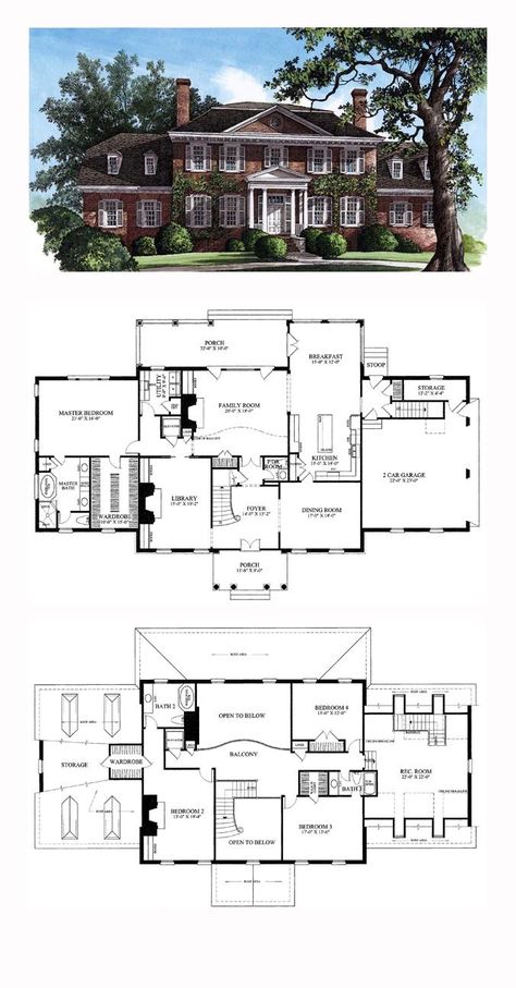 Southern Colonial, Colonial Style House Plans, Southern Style House Plans, Colonial House Plans, Sims 4 House Plans, Plans Architecture, Casa Country, Southern House Plans, Casas The Sims 4