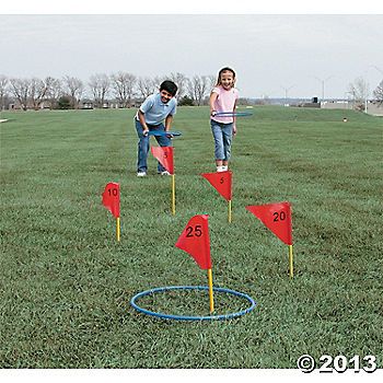 Jumbo Ring Toss Gamehttp://www.orientaltrading.com/jumbo-ring-toss-game-a2-61_4062.fltr?prodCatId=550234 Fête Jurassic Park, Field Day Games, Outside Games, Carnival Decorations, Bag Toss Game, Ring Toss Game, Ring Toss, Toss Game, Yard Games