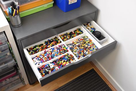 Storage solutions: Alexs1979 | Brickset: LEGO set guide and database Ikea Alex Drawers Lego, Ikea Alex Lego Storage, Table Lego, Ikea Galant, Linnmon Table Top, Lego Storage Organization, Ikea Kallax Unit, Ikea Alex Drawers, Alex Drawer