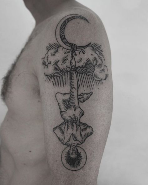 Tea Spoon Tattoo, Trickster Tattoo, Hanged Man Tattoo, Hermetic Tattoo, Famous Art Tattoo, Ophelia Tattoo, Manta Tattoo, Chakras Tattoo, Traditional Tattoo Man