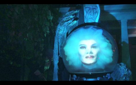 Fortune Teller Decorations, Seance Party, Madam Leota, Neighborhood Halloween, Haunted Mansion Halloween, Madame Leota, Church House, Halloween Props Diy, Yard Haunt