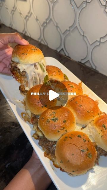 Briangelecooks on Instagram: "Philly Cheesesteak Sliders😍 • • Main Ingredients: Hawaiian Rolls Ribeye Steak Provolone Cheese Full recipe in the “Just Cook” Cookbook, link in bio♥️ • • #explore #explorepage✨ #food" Steak And Cheese Sliders Hawaiian Rolls, Filly Cheese Steak Recipes, Steak Sliders Hawaiian Rolls, Steak N Cheese Sliders, Philly Cheese Steak Sliders Roast Beef, Philly Cheesteak Sliders Hawaiian Rolls, Steak Um Sliders, Hawian Roll Sliders Hamburger, Hawaiin Bread