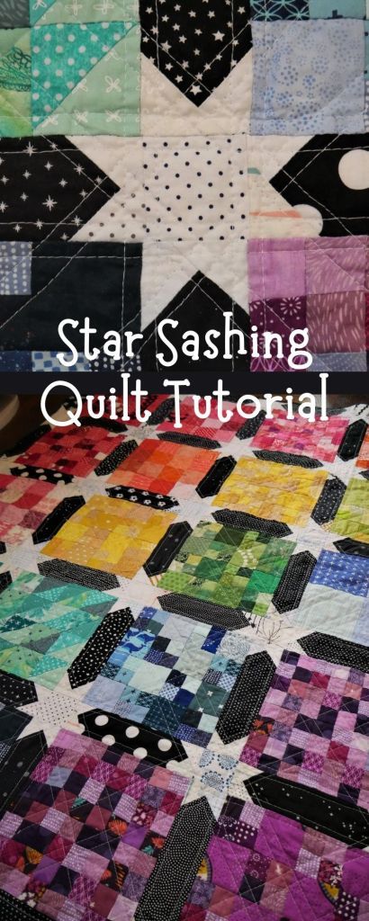 Star Sashing Quilts, Star Sashed Nine Patch Quilt Tutorial, Quilts With Sashing And Cornerstones, Sashing Ideas For Quilts, Quilts With Sashing, Quilt Sashing Ideas, Sashing Tutorial, Batik Quilts Ideas, Quilt Sashing