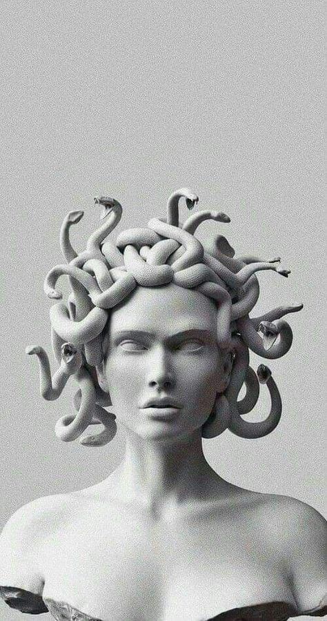 Medusa Art, Figurative Kunst, Istoria Artei, Greek Statues, Medusa Tattoo, Greek Mythology Art, Greek Sculpture, Mythology Art, Greek Art