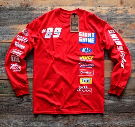 Drag Race Custom Jersey Tee Red L/S Witcher Wallpaper, Motocross Jersey, Racing Stickers, Streetwear For Men, Streetwear Shirts, Moto Cross, Shirt Design Inspiration, Gym Tops, Custom Jerseys