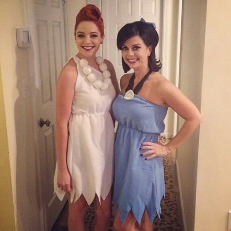 Wilma and Betty Bff Costumes, Wilma And Betty, Make Your Own Costume, Thelma And Louise, Nude Slip Dress, Halloween Kids Costumes Girls, Box Costumes, Friend Stuff, Duo Costumes