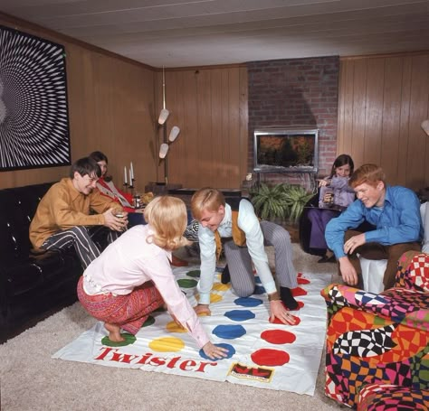 Playing "Twister" 1968. This Is Not America, Interior Design History, Chicago History Museum, Johnny Carson, Chicago History, Design Movements, Men In Black, Jon Bon Jovi, Girls Play