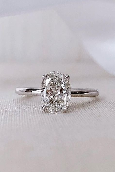 2 Carat Diamond Engagement Rings, Simple Engagement Rings Oval Silver, Oval Wedding Ring Set Silver, Oval Platinum Engagement Ring, Silver Engagement Rings Simple, Classic Engagement Ring Oval, Silver Oval Engagement Ring, White Gold Oval Engagement Ring, Oval Engagement Ring White Gold