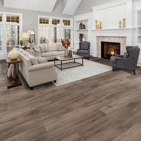 Hickory Laminate Flooring, Waterproof Laminate Flooring, Oak Laminate Flooring, Grey Laminate, Wood Floors Wide Plank, Flooring Trends, Basement Flooring, Best Flooring, Basement Decor