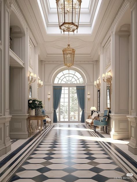 Classic Mansion Interior, Mansion Interior Design, Classic Mansion, Castle House Design, Classical Interior, Neoclassical Interior, Classic House Design, Foyer Design, Dome House