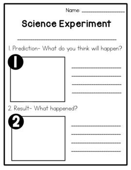 Use this simple science experiment worksheet during your next class science experiment! Your students will be able to predict what they think will happen during the experiment, and then reflect on the result of the experiment...was their prediction correct? You will find two versions of this worksheet within your PDF file. One includes a picture box with accompanying lines to write, while the other includes just the picture box (perfect for kindies!) Science Experiment Worksheet, Prediction Worksheet, School Age Activities, Simple Science, 1st Grade Science, Elementary Learning, Primary Science, About Science, Easy Science Experiments