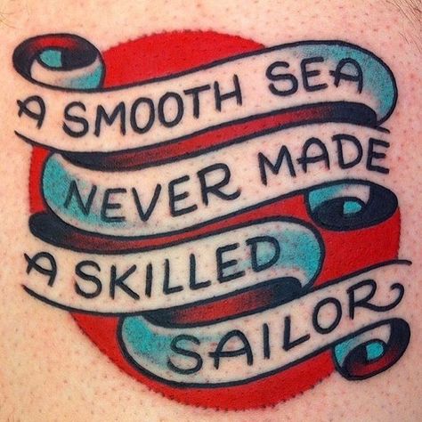 American Traditional Navy Tattoo, Traditional Tattoo Quotes, Transgender Tattoo, Traditional Tattoo Banner, Traditional Sailor Tattoos, Tattoo Banner, Navy Tattoos, Person Quotes, Tattoo Man