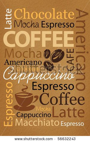 stock photo : Wallpaper for decorate coffee or coffee shop. Words and pictures on a brown background Coffee Words, Coffee Infographic, Coffee Stock, Coffee Art Print, Coffee Tattoos, Coffee Instagram, Coffee Drawing, Coffee Wallpaper, Coffee Plant