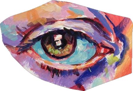 Colorful Face Art, Abstract Eye Painting, Florian Nicolle, Noel Badges Pugh, Art Sketches Doodles, Oil Pastel Art, Expressionist Art, Eye Painting, Colorful Portrait