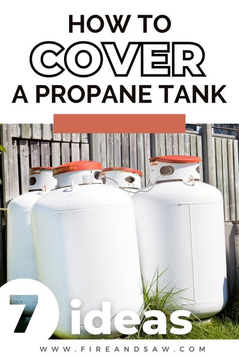 Cover for a propane gas tank Covering Propane Tank Ideas, Disguise Propane Tank, Large Propane Tank Hide Cover Up, How To Hide A Propane Tank, Propane Gas Tank Cover Ideas, Paint Propane Tank Ideas, Diy Propane Tank Cover, How To Hide Propane Tank In Yard, Gas Tank Cover Ideas